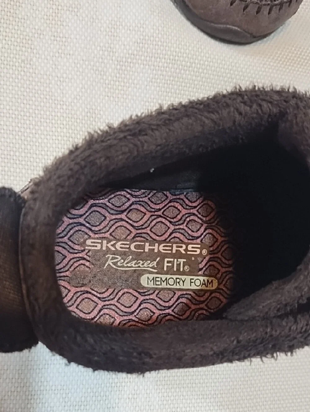 Skechers Women's Dark Brown Suede Lace-Up Ankle Booties 8.5 Memory Foam VGC.